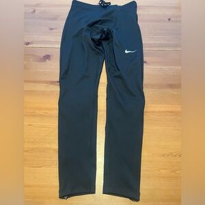 Nike Women’s Dri-FIT Running Tights, Small, Black, 8” Ankle Zippers, Like New